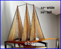 Beautiful Vintage Pamir Wood Sailing Ship Model SS NIGHT RAVEN Rare find