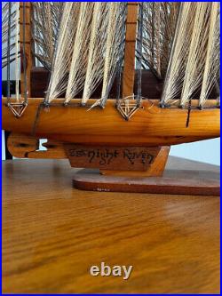 Beautiful Vintage Pamir Wood Sailing Ship Model SS NIGHT RAVEN Rare find