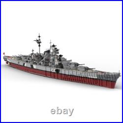 Bismarck Battleship Ship Model 1200 Scale 7164 Pieces Building Toys MOC Build