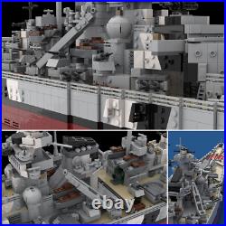 Bismarck Battleship Ship Model 1200 Scale 7164 Pieces Building Toys MOC Build