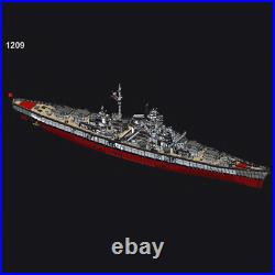 Bismarck Battleship Ship Model 1200 Scale 7164 Pieces Building Toys MOC Build