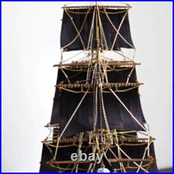 Black Pearl Paper Pirate Model Ship Caribbean Boat Decor Handmade Ship for US