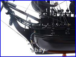 Black Pearl Pirate Ship Model Handmade Wooden 20 Inches Fully Assembled