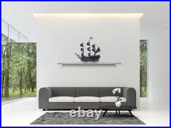 Black Pearl Pirate Ship Model Handmade Wooden 20 Inches Fully Assembled