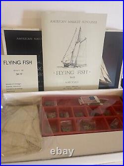 Boat Model Wooden Sailboat Ship Kit Flying Fish 1860 150 NIB Vintage Schooner