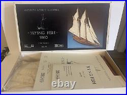 Boat Model Wooden Sailboat Ship Kit Flying Fish 1860 150 NIB Vintage Schooner