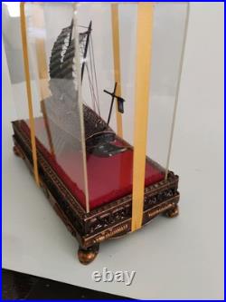 Bronze Korean Turtle Ship Replica Model With Case Bronze Korean Turtle Ship Replica Model With Case
