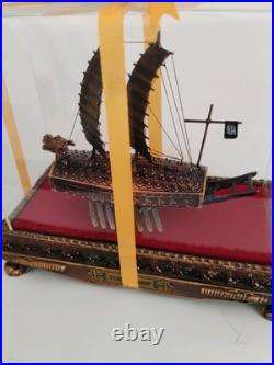 Bronze Korean Turtle Ship Replica Model With Case