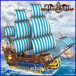 Building Blocks Sets MOC 031011 Blue Sail Ship Bricks Model Kids Toys