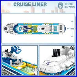 Building Blocks Sets MOC Cruise Liner Ship DIY Bricks Boat Model Toys for Kids