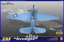 Built Model FlightWing 1/18 TBF-Avenger Airplanes Painted-A (Ready for shipping)