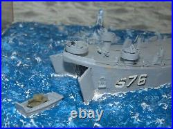 Built U. S. S LST 576 Murray Model in Sealed 24 Display Case Plexi Glass
