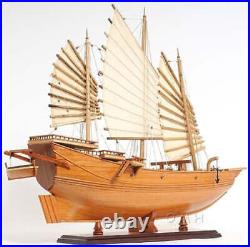 CHINESE JUNK 27 Handicrafted Wooden Model Ship