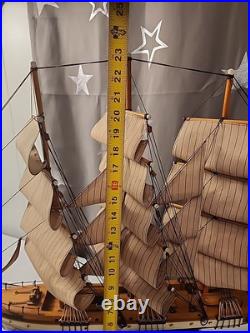 CLIPPER Wooden Ship Absolutely Stunning 32 In