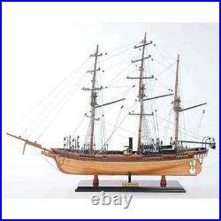 CSS Alabama witho Sail Handcrafted Wooden Ship Model With Masts & Metal Cannons
