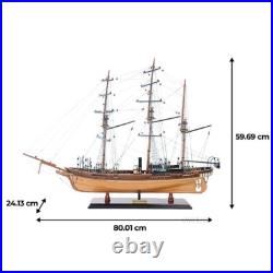 CSS Alabama witho Sail Handcrafted Wooden Ship Model With Masts & Metal Cannons