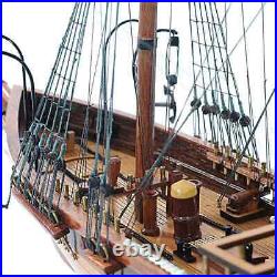 CSS Alabama witho Sail Handcrafted Wooden Ship Model With Masts & Metal Cannons