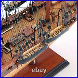 CSS Alabama witho Sail Handcrafted Wooden Ship Model With Masts & Metal Cannons