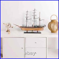 CSS Alabama witho Sail Handcrafted Wooden Ship Model With Masts & Metal Cannons