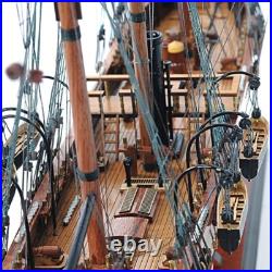 CSS Alabama witho Sail Handcrafted Wooden Ship Model With Masts & Metal Cannons