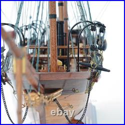 CSS Alabama witho Sail Handcrafted Wooden Ship Model With Masts & Metal Cannons