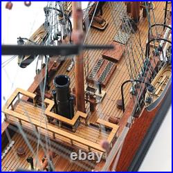 CSS Alabama witho Sail Handcrafted Wooden Ship Model With Masts & Metal Cannons