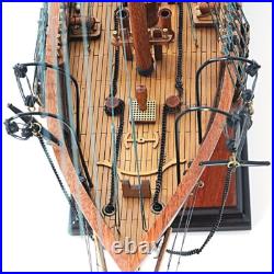 CSS Alabama witho Sail Handcrafted Wooden Ship Model With Masts & Metal Cannons