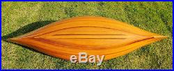 Canoe Cedar Strip with Ribs & Paddle 6 Wood Model For Display Only Assembled