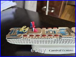 Carnival Ecstasy Ship Model In Resin New In Box. 10. Retired Ship. Rare Find