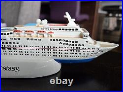 Carnival Ecstasy Ship Model In Resin New In Box. 10. Retired Ship. Rare Find