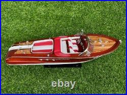 Classic Riva Aquarama Wooden Model Ship Italia Speed Boat 21 53cm Home Decor