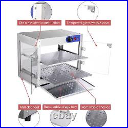 Commercial Restaurant 2-Grids Square Food Display Desktop Heated Cabinet 110V