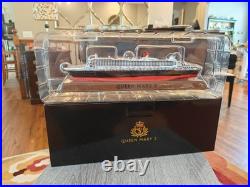 Cunard Queen Mary 2 Ship Model QM2 Acrylic, New In Original Packaging