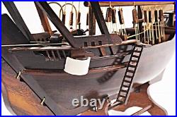 DHOW MEDIUM Ship Model Wooden Model Ship with Hand-Stitched Sails & Frame