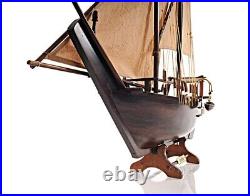 DHOW MEDIUM Ship Model Wooden Model Ship with Hand-Stitched Sails & Frame