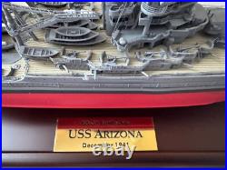 Danbury Mint USS Arizona BB-39 Battleship Model Dec 1941 Includes COA