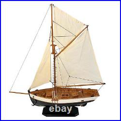 Detailed Wooden Assembled Display Model Open Yacht