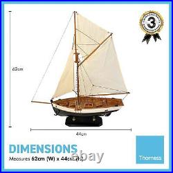 Detailed Wooden Assembled Display Model Open Yacht