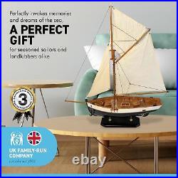 Detailed Wooden Assembled Display Model Open Yacht