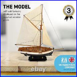 Detailed Wooden Assembled Display Model Open Yacht