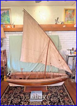 Dhow large-scale model ship 59 Height 62 Length. Hand crafted from scratch