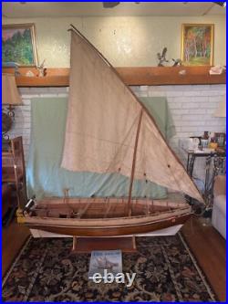 Dhow large-scale model ship 59 Height 62 Length. Hand crafted from scratch