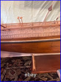 Dhow large-scale model ship 59 Height 62 Length. Hand crafted from scratch