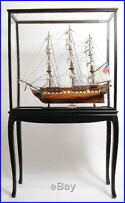 Display Case Cabinet 40 Wood and Plexiglass for Tall Ship, Yacht, Boat Models