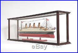 Display Case Wooden 28.5 Cabinet & Glass for Ocean Liner Boats Ship Models