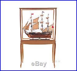Display Case Wooden Cabinet 40 for Tall Ship Boat Sailboat Models Nautical