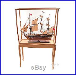 Display Case Wooden Cabinet 40 for Tall Ship Boat Sailboat Models Nautical