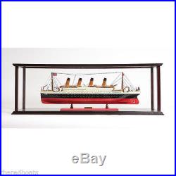 Display Case for Ocean Liner Cruise Ship Model 36 Wooden Display Case