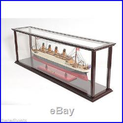 Display Case for Ocean Liner Cruise Ship Model 36 Wooden Display Case