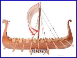 Drakkar Dragon Viking Longship Wooden Ship Model Boat 25 Assembled Sailboat New